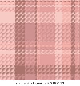 Fondo francés de textura sin costuras, tela de tartán femenina a cuadros. Patrón textil intrincado Vector a cuadros en rojo y paleta de colores claros.