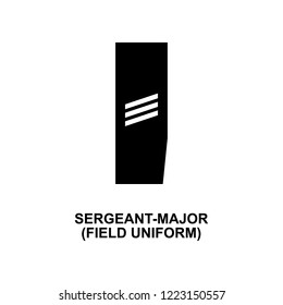 French sergeant major field uniform military ranks and insignia glyph icon