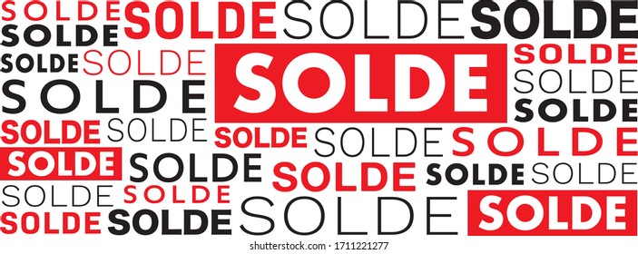 french solde - Sale tag word cloud concept collage vector