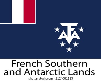 FRENCH SOUTHERN AND ANTARCTIC LANDS FLAG DESIGN FOR SOCIAL MEDIA AND PRINT MEDIA.