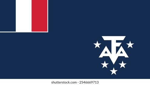 French Southern And Antarctic Lands Flag Illustration Premium Quality High Resolution 300DPI