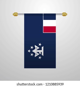 French Southern and Antarctic Lands hanging Flag