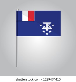 French Southern and Antarctic Lands Icon vector illustration,National flag for country of French Southern and Antarctic Lands isolated, banner vector illustration. Vector illustration eps10.