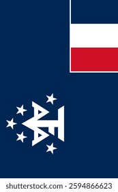 French Southern and Antarctic Lands Vertical Flag, Vertical Flag French Southern and Antarctic Lands