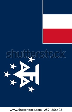 French Southern and Antarctic Lands Vertical Flag, Vertical Flag French Southern and Antarctic Lands