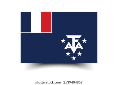 French Southern and Antarctic Territory flag official colors and proportion digital vector illustration