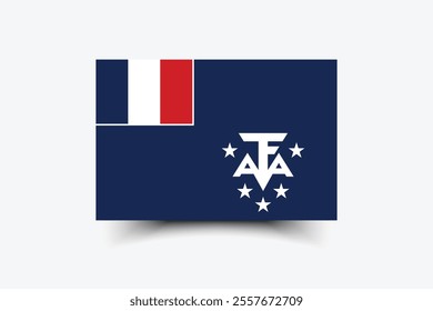 French Southern and Antarctic Territory flag official colors and proportion digital vector illustration