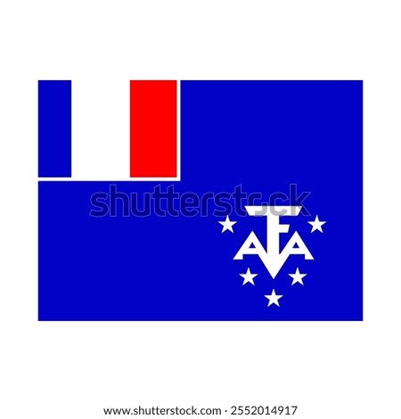 French Southern Territories flag vector illustration. Simple flag French Southern Territories icon emoji design.