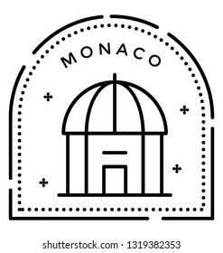 French state, monaco stamp icon 