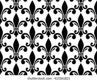 French Style Seamless Pattern - Fleur De Lis Symbol