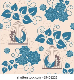 French style seamless vector  floral pattern