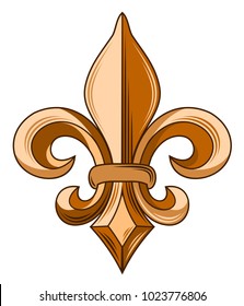 French symbol - Fleur de Leaf
