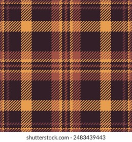 French tartan plaid check, mixed fabric vector pattern. Variation background textile texture seamless in dark and red colors palette.