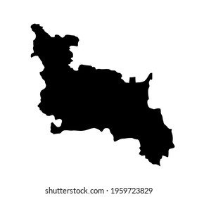 French territory Lower Normandy map vector silhouette illustration isolated on white background. France province Lower Normandy region.