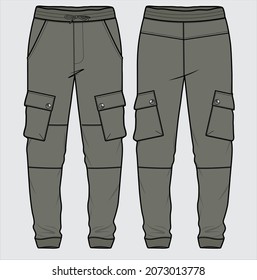 FRENCH TERRY CUT AND SEW JOGGERS FOR MEN AND TEEN BOYS IN EDITABLE VECTOR FILE