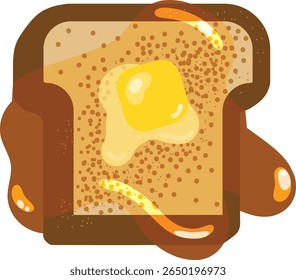 French Toast with butter and syrup