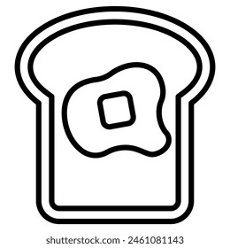 French Toast icon line vector illustration