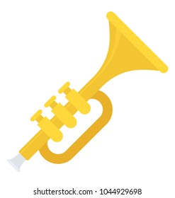 French trumpet horn, musical instrument brass band
