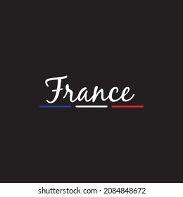 french typography font logo template vector icon illustration design