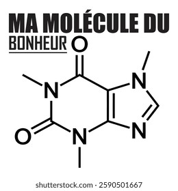A French version of the 'Happiness Molecule' design.
