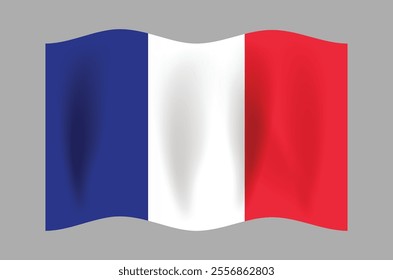 French wave flag or France wave flag