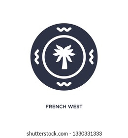 french west african franc icon. Simple element illustration from africa concept. french west african franc editable symbol design on white background. Can be use for web and mobile.