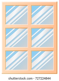 French window or door vector icon