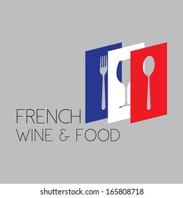 french wine and food.