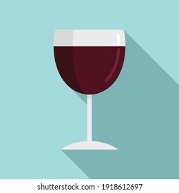 French wine glass icon. Flat illustration of french wine glass vector icon for web design