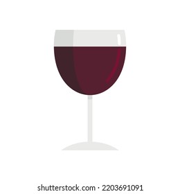 French wine glass icon. Flat illustration of french wine glass vector icon isolated on white background