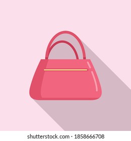 French woman bag icon. Flat illustration of french woman bag vector icon for web design