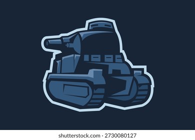 ilustração do vetor do tanque de luz da segunda guerra mundial francês. clipart do tanque simples.