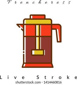Frencheress Icon For Coffee Shop, For Website, Brochure, Flyer, Infographic, Logo Coffee, Presentation