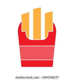 french-fries icon. flat illustration of french-fries - vector icon. french-fries sign symbol