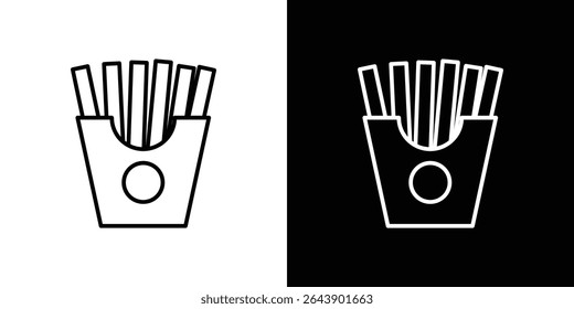 French-fries icon Graphic vector set for ui design