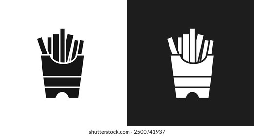 French-fries icon line art vector