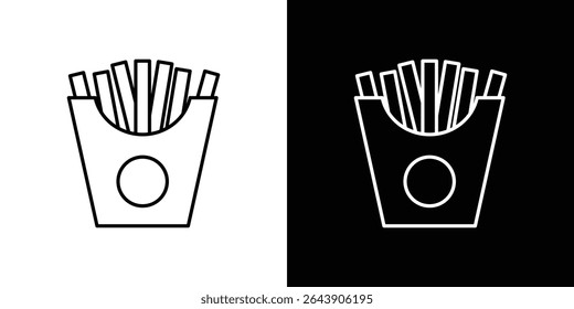 French-fries icon symbol concept for graphic design, Website, UI. EPS