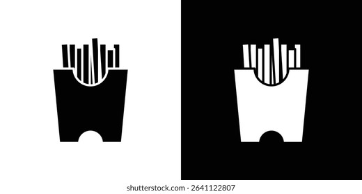 French-fries icon symbols. Vector illustration.