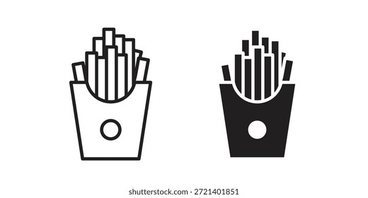 Pommes frites Symbol für Vorlage. Vektorgrafik-Symbolsatz