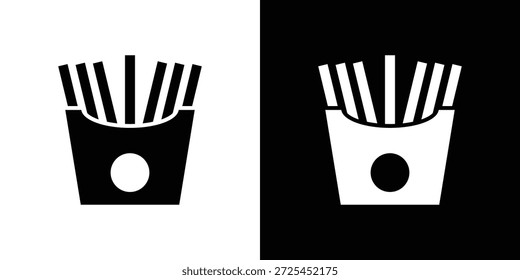 Pommes frites-Symbol, Vektorgrafik. gefülltes Vektorzeichen, Symbolgrafik.