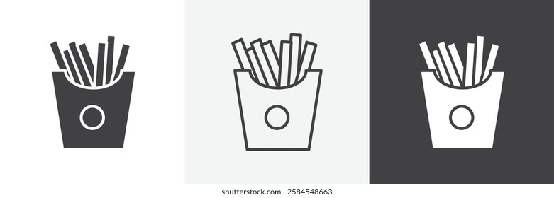 French-fries icons graphics pack vectors.