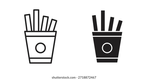 Francês-fries ícones vetores de sinal. adequado para web, app, infográfico, etc