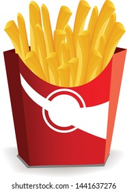 Frenchfries isolated on white background. illustration vector