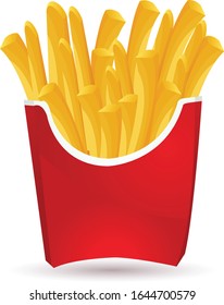Frenchfries isolated on white background. illustration vector