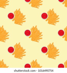 frenchfries seamless pattern background