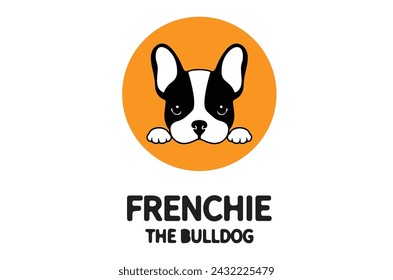 Frenchie Dog logo design template file