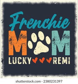 Frenchie Mom Shirt, Dog Mom Shirt With Dog Names, Personalized Dog Mom Shirt, French Bulldog , Frenchie Mom Gifts, Custom Bulldog 