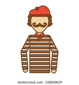 Frenchman Character Cartoon