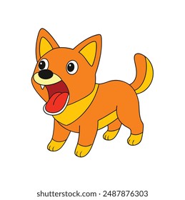 Frengle dog screams icon vector illustration