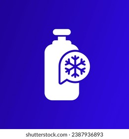 freon gas icon, refrigerant tank vector